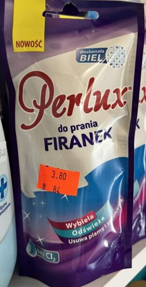 Perlux do prania firanek, wybiela, odświeża i usuwa plamy