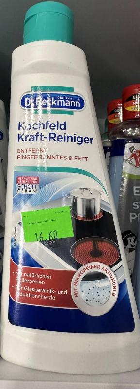Dr. Beckmann środek do czyszczenia płyty kuchennej usuwa przypalenia i tłuszcz Do kuchenek szklano-ceramicznych i indukcyjnych z węglem aktywnym